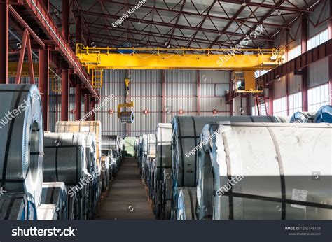 Factory Overhead Crane Hook Chain Stock Photo Edit Now 1256148103