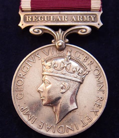 Ww2 British Regular Army Long Service And Good Conduct Medal Award Jb