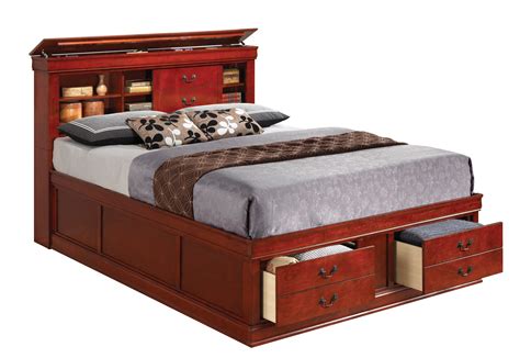 List Of Queen Storage Bed With Bookcase Headboard Ideas Axis
