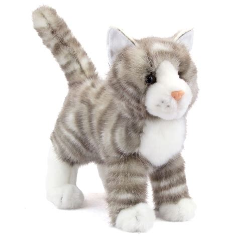 Zipper Gray Tabby Cat Plush Mackite