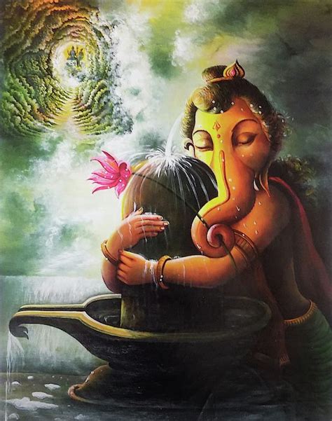 Ganeshas Love To Parents By Asp Arts In 2021 Lord Ganesha Paintings