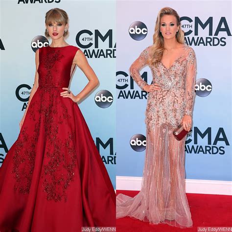 Bknme Cma Awards 2013 Taylor Swift And Carrie Underwood Glam Up Red