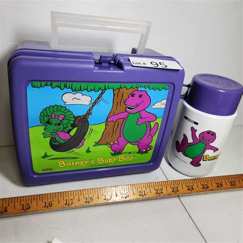 P95 Barney Baby Bop Vintage Lunch Box Thermos Leftover Treasures