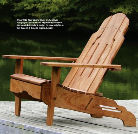 More greene & greene inspired plans! Greene and Greene Style Adirondack Chair Plans - Free - Woodwork City Free Woodworking Plans