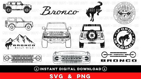 Ford Bronco Svg Png  Cricut Silhouette Cut Files Bronco Etsy