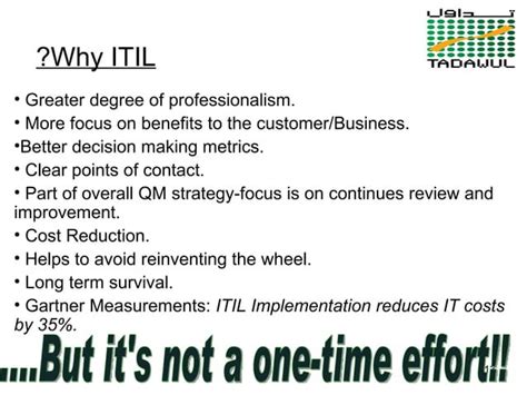 Itil And Process Concepts Awareness Tadawul 5 Of March 2007 Ppt