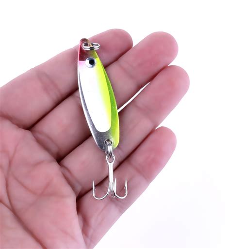 65g023oz Metal Spoon Lures Winter Ice Fishing Spinner Baits