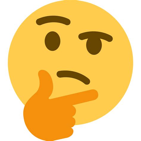 Super High Resolution Transparent Template Of The Twitter Variant Thinking Face Emoji Know
