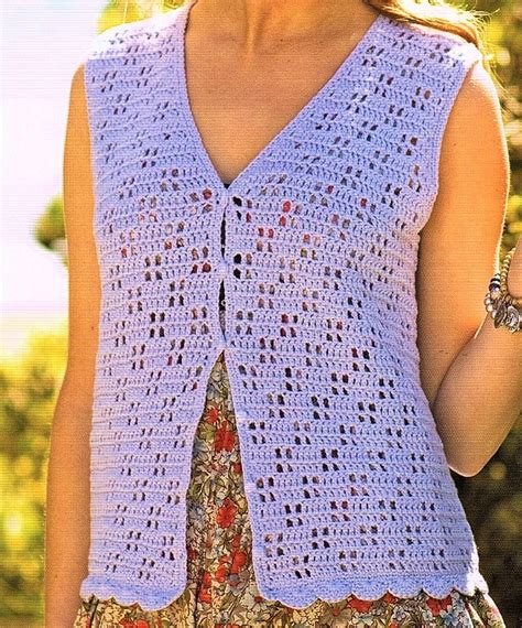 Ladies Vest Easy And Quick Crochet Pattern Pdf Instant