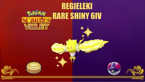 Pokémon Scarlet And Violet Rare Shiny Regieleki 6iv Level 100
