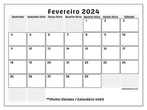 Calendário De Fevereiro De 2024 Para Imprimir 44sd Michel Zbinden Mo