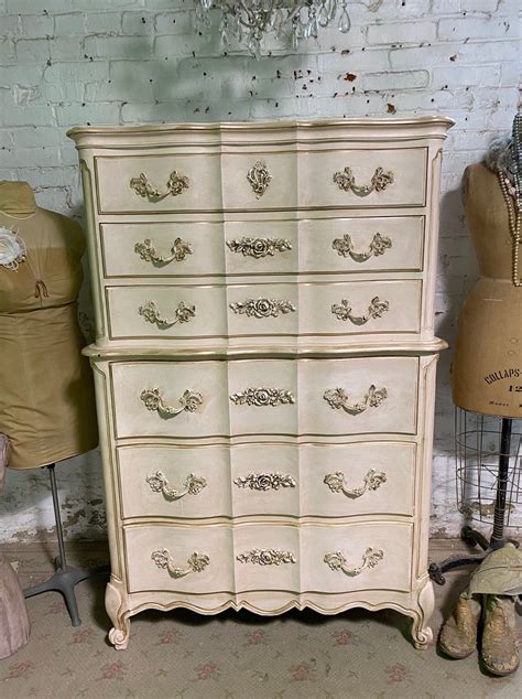 Painted Cottage Chic Shabby French Provincial Dresser French Dresser
