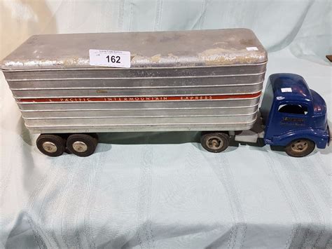 Vintage Tin Toy Truck And Trailer