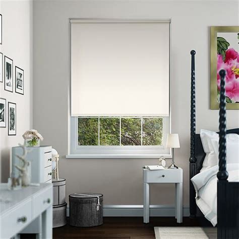 Sevilla Tranquility Cream Blackout Roller Blind Curtains With Blinds