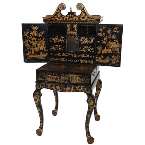 Get up to 70% off now! Black Lacquer Chinoiserie Desk at 1stdibs