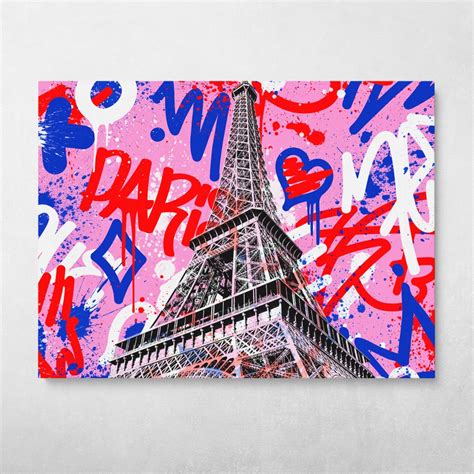Eiffel Tower Paris Graffiti Street Pop Art Modern Wall Art