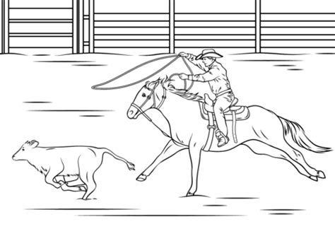 A cowboy costume is, without a doubt, very popular among'st kids. Calf Roping Rodeo coloring page | Free Printable Coloring ...