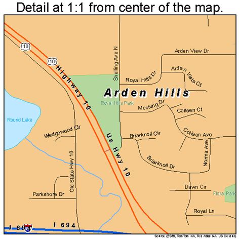 Arden Hills Minnesota Street Map 2702026