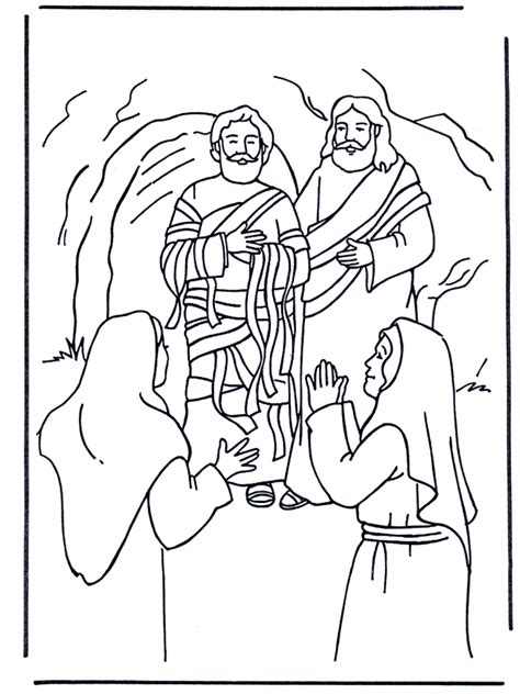 Jesus And Lazarus Colouring Pages Coloring Home