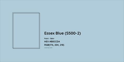Behr Essex Blue S500 2 Paint Color Codes Similar Paints And Colors