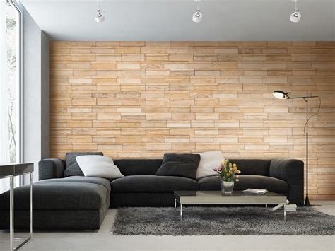 Living Room Wood Finish Wall Tiles Entries Variety