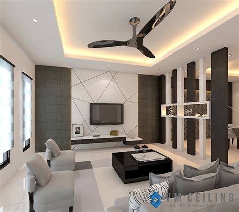 Carefully select only one or two. Living Room False Ceiling & Cove Lighting Singapore HDB ...
