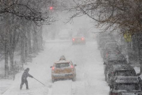 Monster Noreaster Storm Dumps Snow On New York City Area Including