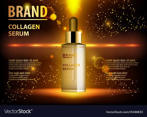 Cosmetic Beauty Product Ads Of Premium Serum Vector Image