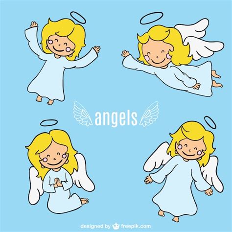 Free Vector Angel Cartoon Character Design