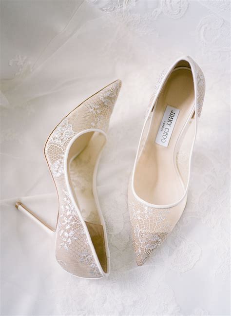 Ivory Jimmy Choo Wedding Shoes Jenniemarieweddings