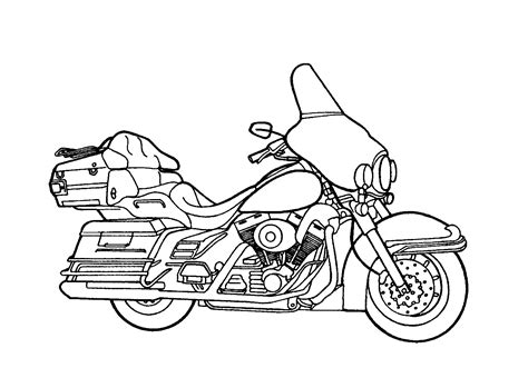 Motorcycle Harley Davidson Ultra Classic Elektra Glide Coloring Pages