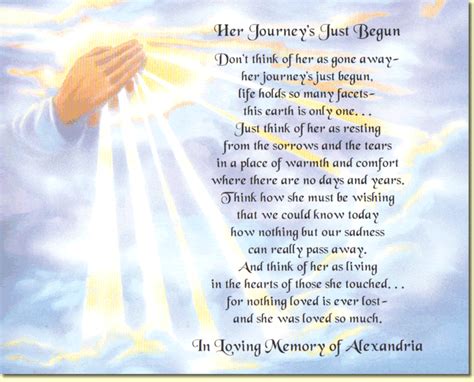 Religious Memorial Poems Poem To Create A Special Keepsake In