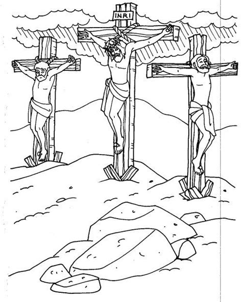 Jesus crucified | Bible coloring pages, Cross coloring page, Bible coloring