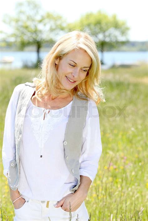 Attractive Woman Forties Stock Image Colourbox