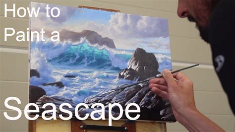 How To Paint A SEASCAPE Painting Tutorial YouTube
