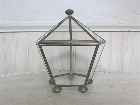 Vintage Glass And Brass Box Glass And Brass Terrarium Glass Etsy Glass Terrarium Display Boxes