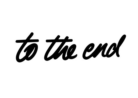 The End Background Sign