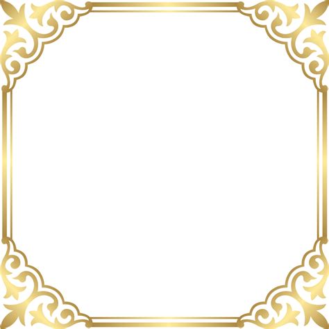 Fancy Gold Border Png Clip Art Library