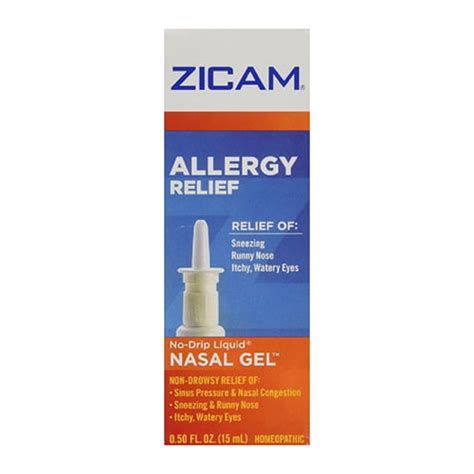 Zicam No Drip Liquid Non Drowsy Allergy Relief Nasal Gel 05 Oz 2 Pack