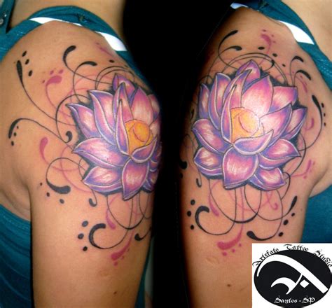 39 Lotus Tattoos On Shoulder