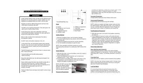 Barska AX13498 Safe Owner Manual | Manualzz