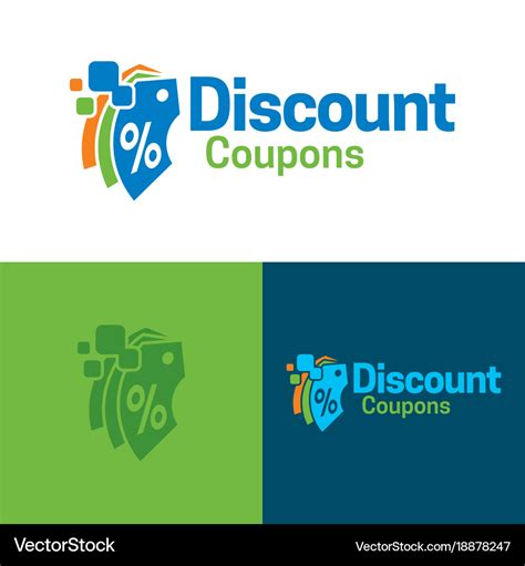 Discount Coupons Icon And Logo Royalty Free Vector Image