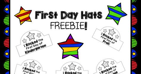 First Day Of School Hat Free Printable
