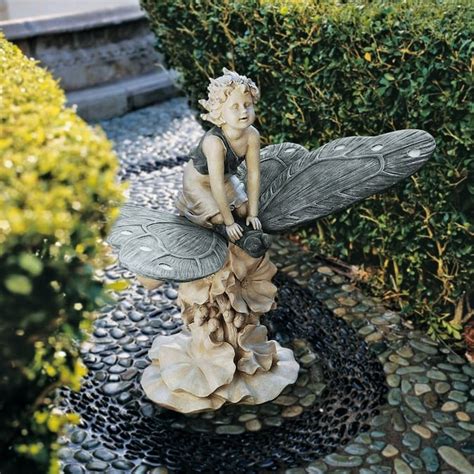 Design Toscano Fairys Wonderous Butterfly Ride 185 In Garden Statue