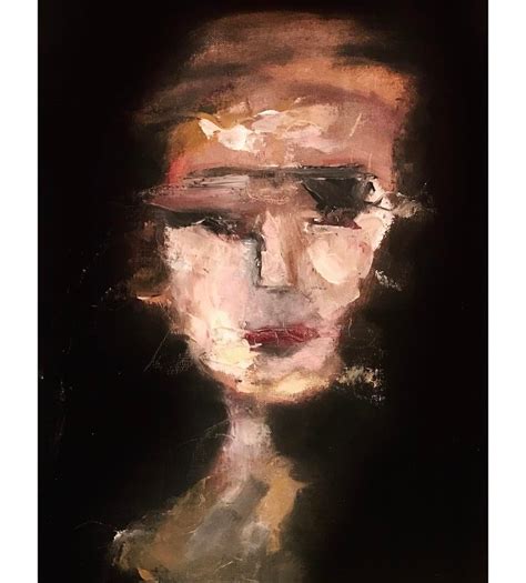 Abstract Expressionism Portrait Oil Painting Art Contemporary Dark