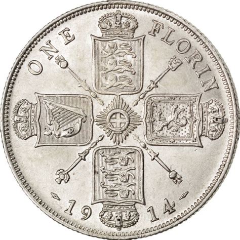 1 Florin 2 Shillings United Kingdom Great Britain 1911 1919 Km
