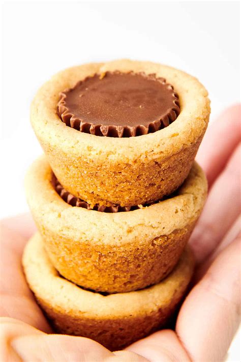 Easy Peanut Butter Cup Cookies Recipe Made In Mini Muffin Tin