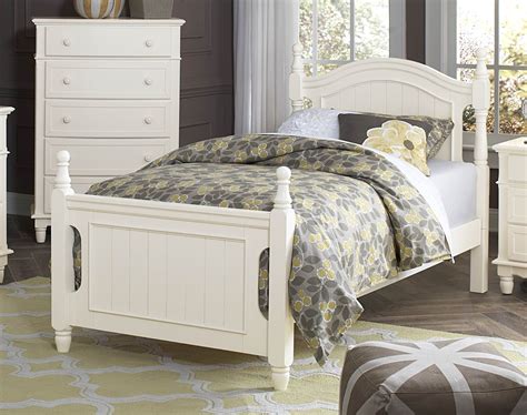 Clementine White Twin Poster Bed By Homelegance StopBedrooms