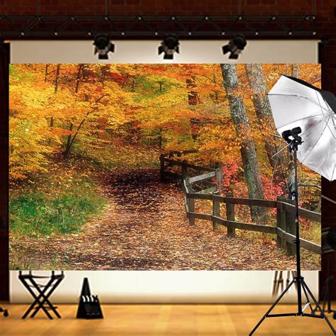 Vinyl Autumn Scenery Photography Photo Backdrop Background Studio Props