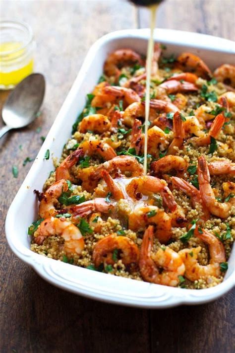 Garlic Butter Shrimp And Quinoa Recipe Pinch Of Yum